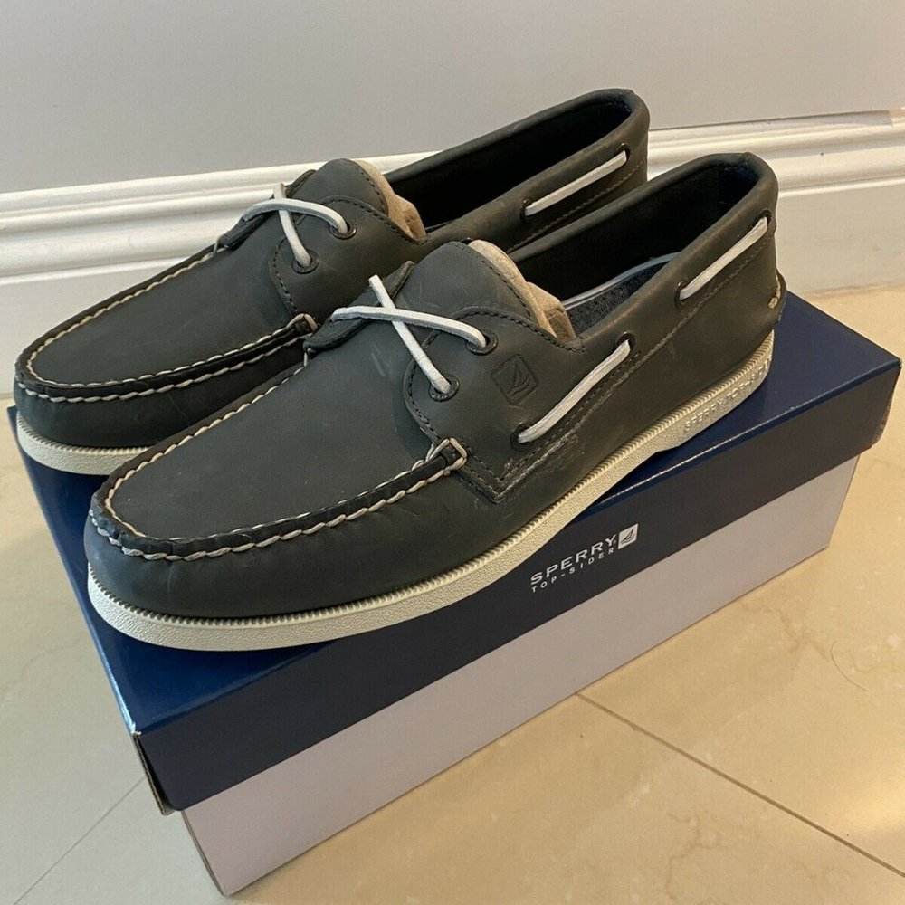 Sperry Top Slider Leather Boat Shoes Size 10 M